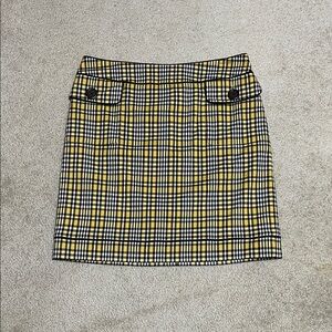 Yellow Plaid Women's Skirt